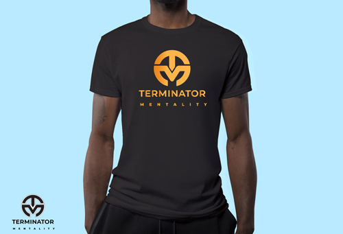 t-shirts terminator mentality logo design