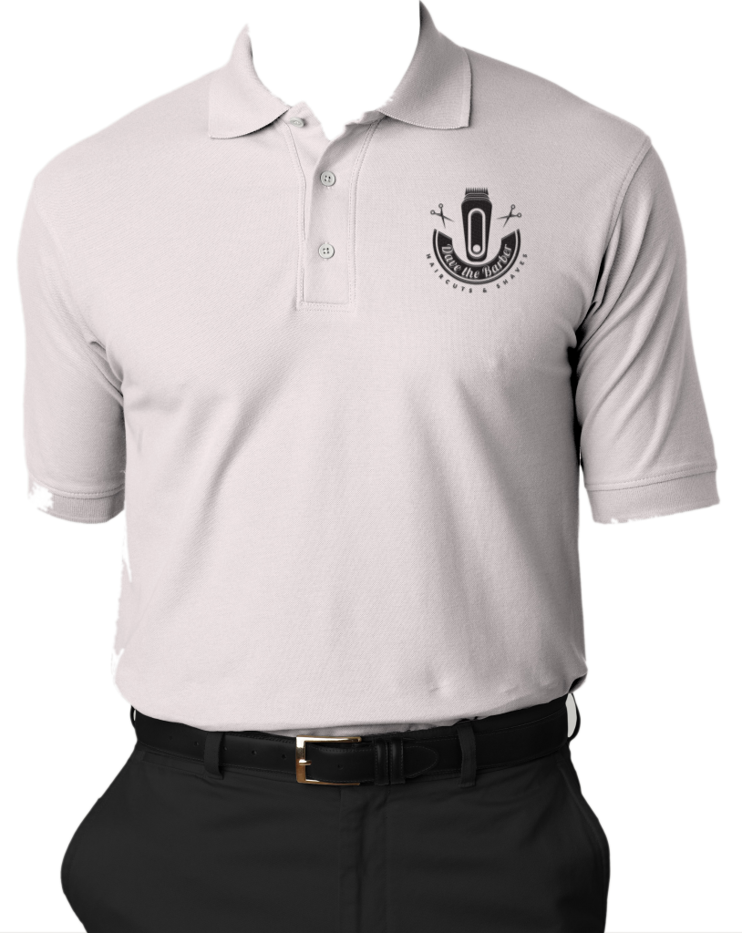 branded polo shirst golf shirt dave the barber