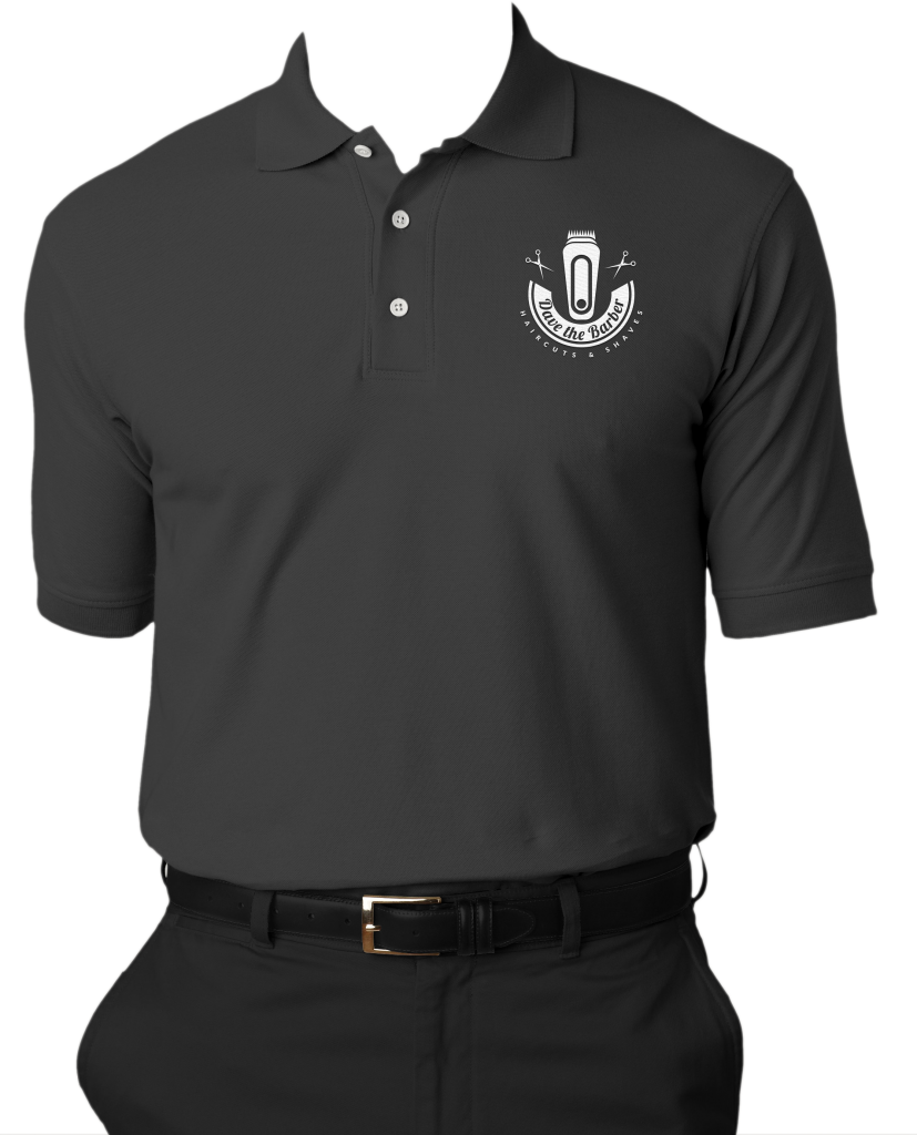 branded polo shirst golf shirt dave the barber